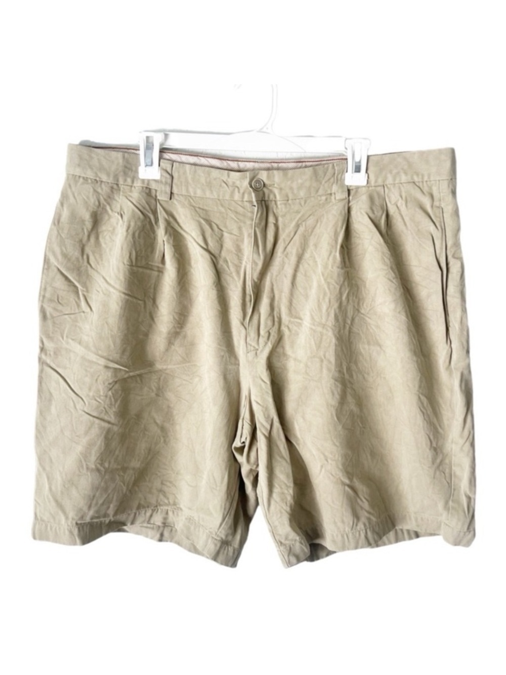 Tommy Bahama Shorts Men's 40 Khaki Pleated 100%‎ Silk